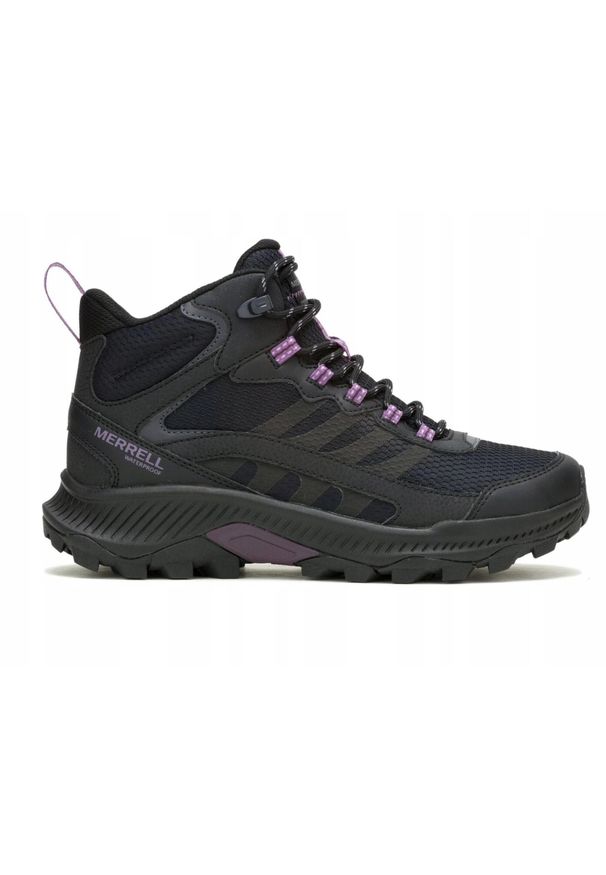 Merrell - Buty trekkingowe damskie MERRELL SPEED STRIKE 2 MID wysokie wodoodporne. Kolor: czarny