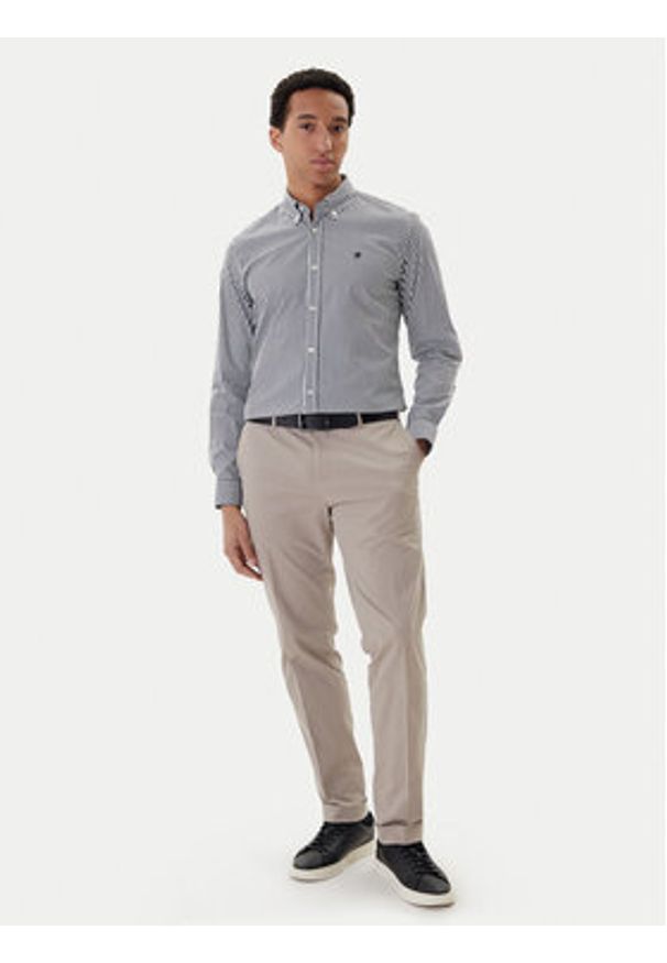 BOSS Koszula H-Roan 50556085 Granatowy Slim Fit. Kolor: niebieski. Materiał: bawełna