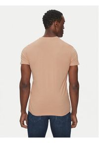 Lacoste T-Shirt TH6709 Beżowy Regular Fit. Kolor: beżowy. Materiał: bawełna #5