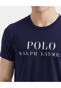 Ralph Lauren - RALPH LAUREN - Granatowy t-shirt z logo. Typ kołnierza: polo. Kolor: niebieski. Materiał: bawełna. Wzór: nadruk #2