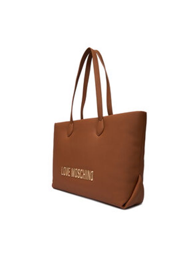 Love Moschino - LOVE MOSCHINO Torebka JC4395PP0NKD020A Brązowy. Kolor: brązowy. Materiał: skórzane