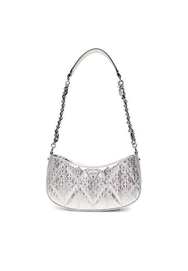 Guess Torebka Aldina HWGY96 63170 Srebrny. Kolor: srebrny. Materiał: skórzane