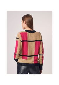 Ochnik - Sweter damski z ozdobnymi tasiemkami. Materiał: akryl. Długość: długie. Wzór: aplikacja. Sezon: zima #4
