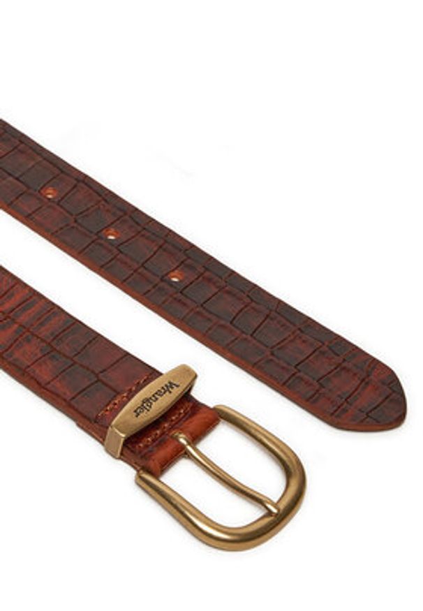 Wrangler Pasek Męski Alligator 112358333 Brązowy. Kolor: brązowy. Materiał: skóra