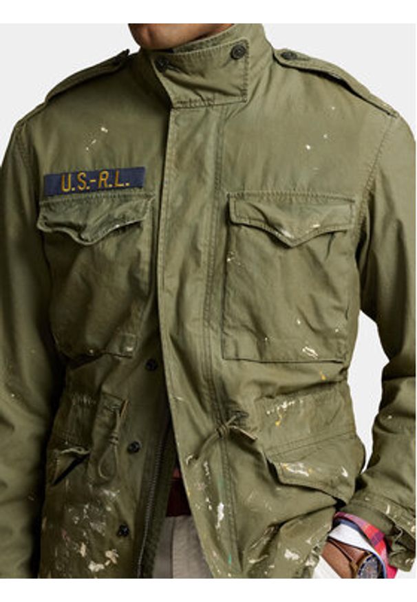 Polo Ralph Lauren Kurtka przejściowa 710928559001 Zielony Regular Fit. Typ kołnierza: polo. Kolor: zielony. Materiał: bawełna