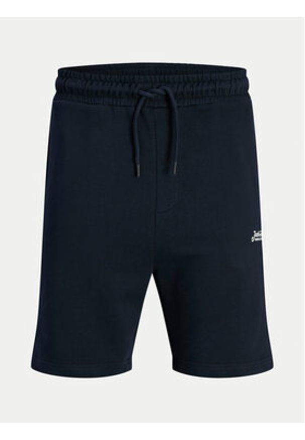 Jack & Jones - Jack&Jones Komplet t-shirt i szorty sportowe Beau 12277466 Granatowy Relaxed Fit. Kolor: niebieski. Materiał: bawełna. Styl: sportowy