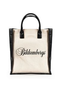 Bikkembergs Shopperka | E2CPWE3B0022G47 | Neo-C | Kobieta | Czarny, Piaskowy. Kolor: czarny. Wzór: nadruk. Materiał: skórzane. Rodzaj torebki: przez ramię