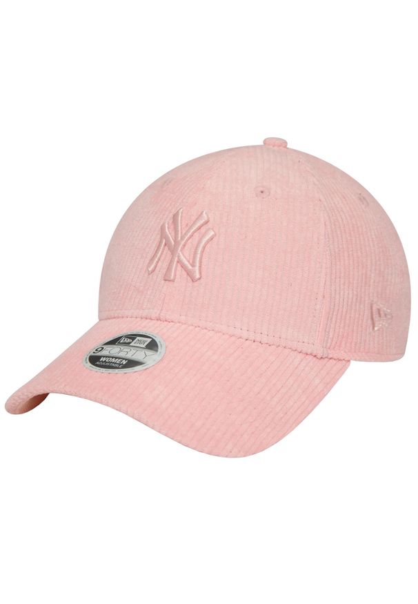 Czapka z daszkiem damska New Era 9FORTY New York Yankees Wmns Summer Cord Cap. Kolor: różowy. Materiał: poliester