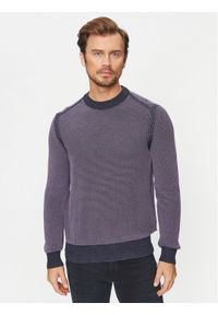 BOSS - Boss Sweter Aquila 50498950 Granatowy Regular Fit. Kolor: niebieski. Materiał: bawełna