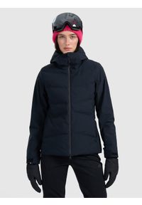4f - 4F Kurtka narciarska membrana 10000 damska - czarna XS. Kolor: czarny. Materiał: poliester, materiał. Wzór: gładki. Sezon: zima #1