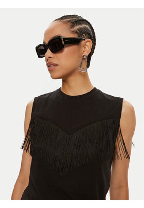 Pinko Bluzka Twilight 103726 A1XS Czarny Regular Fit. Kolor: czarny. Materiał: bawełna