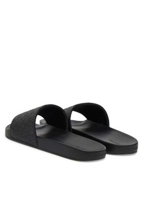 Calvin Klein Klapki Pool Slide Mono HM0HM01968 Czarny. Kolor: czarny. Materiał: skóra