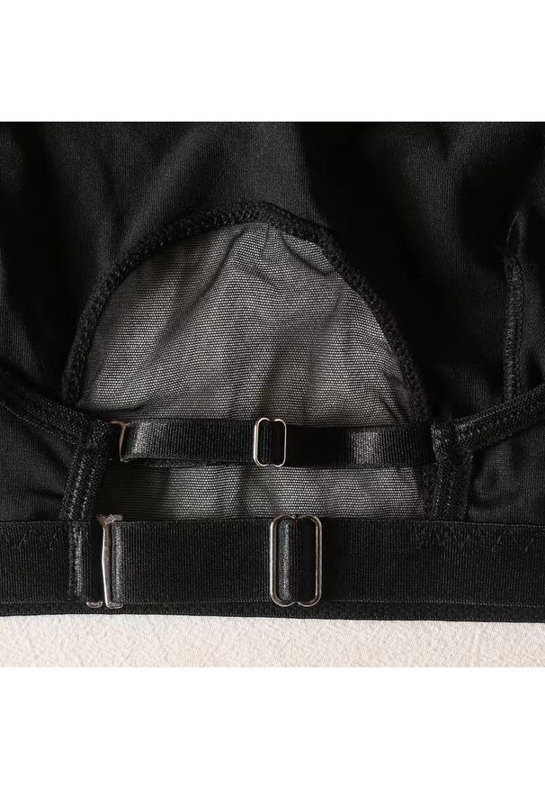 Intica - Komplet bielizny z topem transparentnym na wieczór Roli. Kolor: różowy. Materiał: materiał