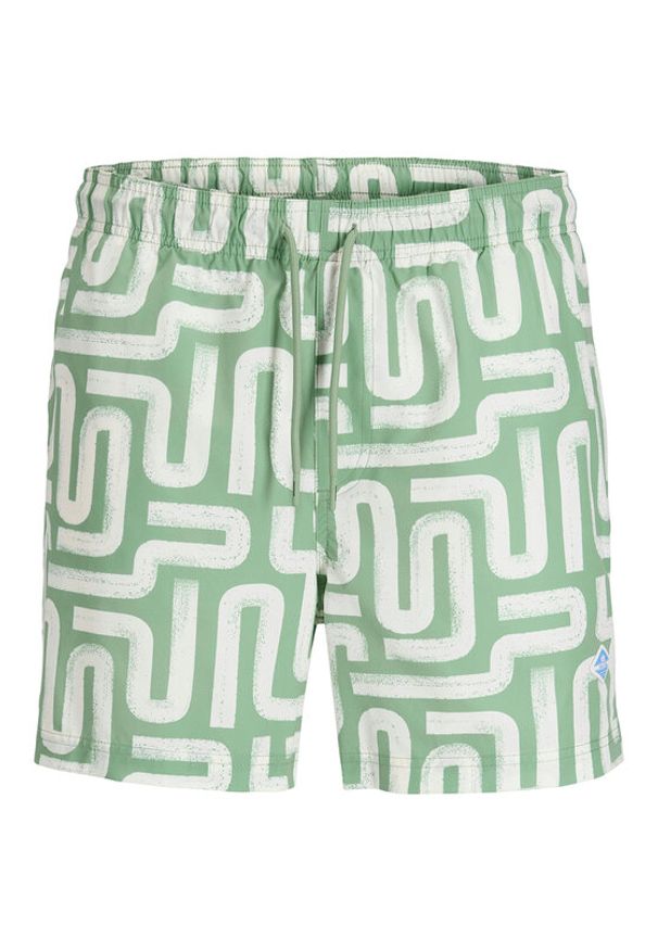 Jack & Jones Szorty kąpielowe Maui Sand 12291428 Zielony Regular Fit. Kolor: zielony. Materiał: syntetyk