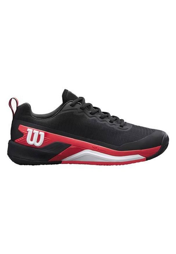 Buty do tenisa męskie Wilson Rush Pro 4.5 Clay. Kolor: czarny. Materiał: materiał, syntetyk. Szerokość cholewki: normalna. Sport: tenis