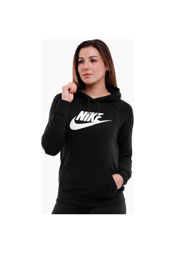 Bluza sportowa damska Nike W Essential Hoodie PO HBR. Kolor: czarny. Materiał: bawełna