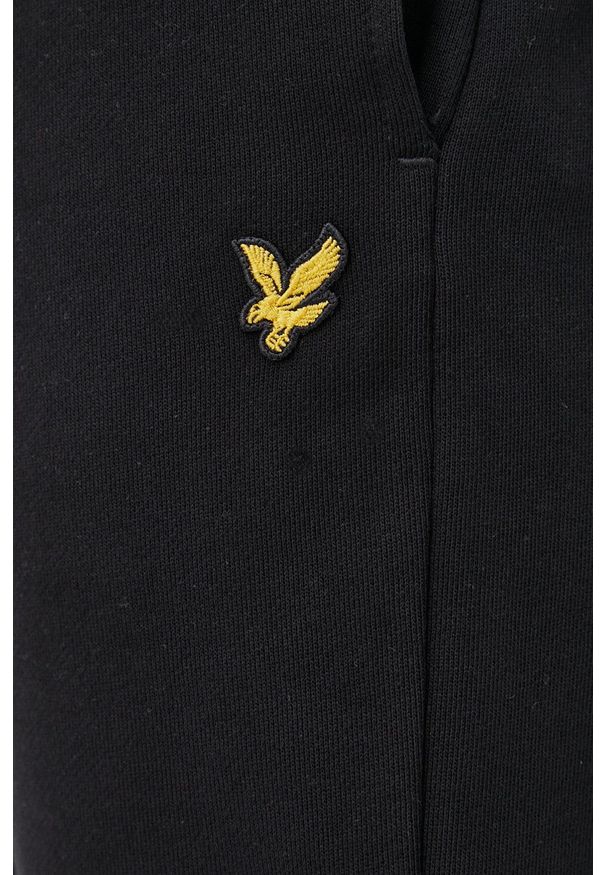 Lyle & Scott - Spodnie. Kolor: czarny. Materiał: bawełna, dzianina