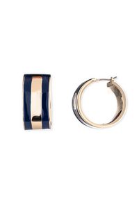 Lauren Ralph Lauren - LAUREN RALPH LAUREN Kolczyki Pe 25Mm Wide Hoop 14G00922 Granatowy. Materiał: metalowe. Kolor: niebieski