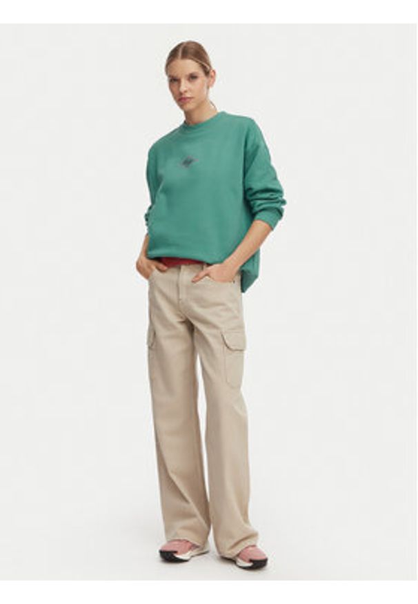 Quiksilver Bluza EQWFT03188 Zielony Oversize. Kolor: zielony. Materiał: bawełna