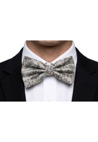 Mucha Męska w Zestawie z Poszetką - Alties - Popiel, Drobny Wzór. Styl: elegancki, sportowy #3