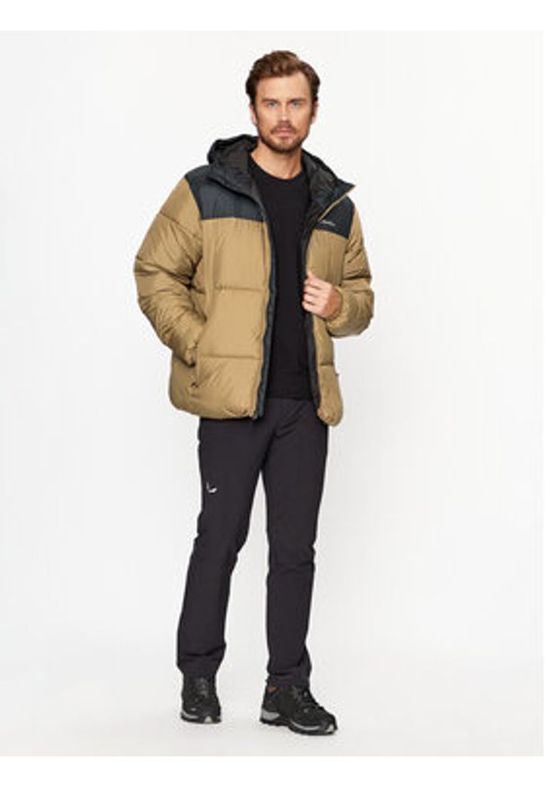 columbia - Columbia Kurtka zimowa Puffect™ Hooded Jacket Brązowy Regular Fit. Kolor: brązowy. Materiał: syntetyk. Sezon: zima