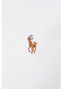 Polo Ralph Lauren koszula bawełniana męska kolor biały regular z kołnierzykiem button-down. Typ kołnierza: button down, polo. Kolor: biały. Materiał: bawełna. Długość rękawa: krótki rękaw. Długość: krótkie #3