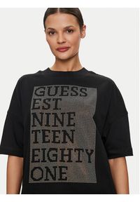 Guess T-Shirt W4YI28 I3Z14 Czarny Boxy Fit. Kolor: czarny. Materiał: bawełna #4