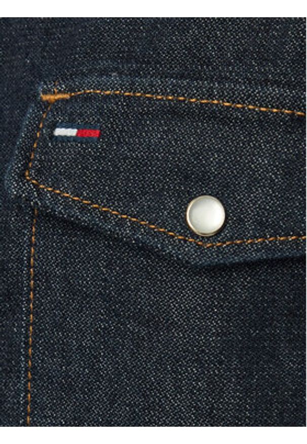 Tommy Jeans Koszula jeansowa Western DM0DM23022 Granatowy Regular Fit. Kolor: niebieski. Materiał: bawełna