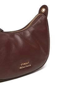 TOMMY HILFIGER - Tommy Hilfiger Torebka Moon Leather Mini Crossover AW0AW17466 Brązowy. Kolor: brązowy. Materiał: skórzane #5