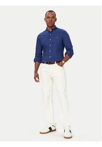 Polo Ralph Lauren Koszula 710804257507 Niebieski Regular Fit. Typ kołnierza: polo. Kolor: niebieski. Materiał: bawełna #4