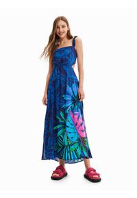 Desigual Sukienka letnia Zarautz 23SWMW11 Granatowy Regular Fit. Kolor: niebieski. Materiał: wiskoza. Sezon: lato #1