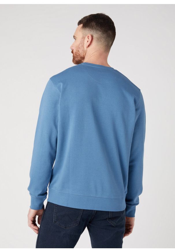 Wrangler - WRANGLER SEASONAL CREW MĘSKA BLUZA NIEROZPINANA LOGO CAPTAINS BLUE 112341198 W6F3015076