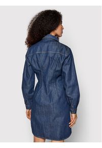 Sisley Sukienka jeansowa 4HYRLV00O Granatowy Regular Fit. Kolor: niebieski. Materiał: jeans, bawełna #5
