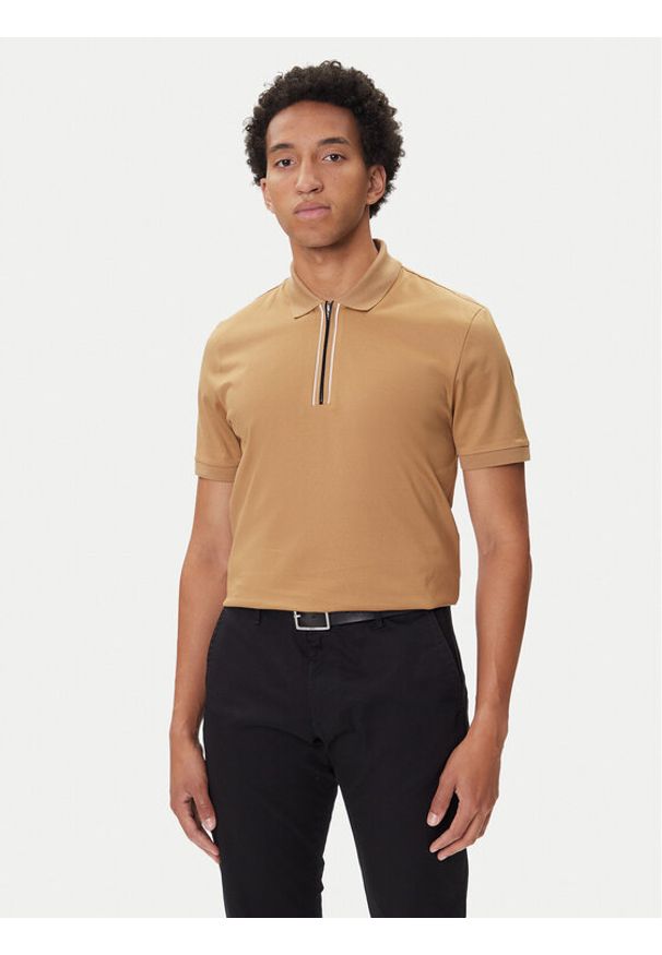 BOSS Polo H-Paras 65 50543880 Beżowy Regular Fit. Typ kołnierza: polo. Kolor: beżowy. Materiał: bawełna