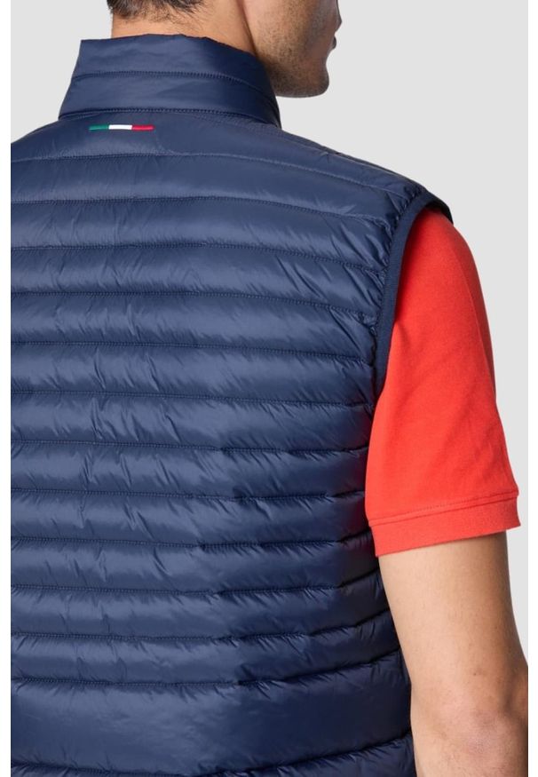 Aeronautica Militare - AERONAUTICA MILITARE Granatowy bezrękawnik Ultralight Quilted Vest. Kolor: niebieski. Długość rękawa: bez rękawów