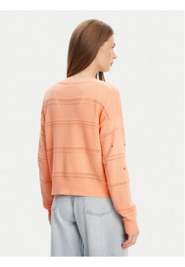 United Colors of Benetton - United Colors Of Benetton Kardigan 10C1E604W Pomarańczowy Regular Fit. Kolor: pomarańczowy. Materiał: bawełna