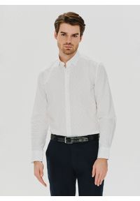 PAKO LORENTE – Biała koszula męska w czarne kropki P24SF-1X-001-B-S - Pako Lorente. Okazja: na co dzień. Kolor: biały, czarny, wielokolorowy. Długość rękawa: długi rękaw. Długość: długie. Wzór: kropki. Styl: casual, elegancki #1