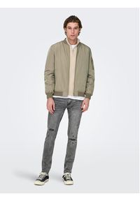 Only & Sons Kurtka bomber Joshua 22023287 Beżowy Regular Fit. Kolor: beżowy. Materiał: syntetyk #5