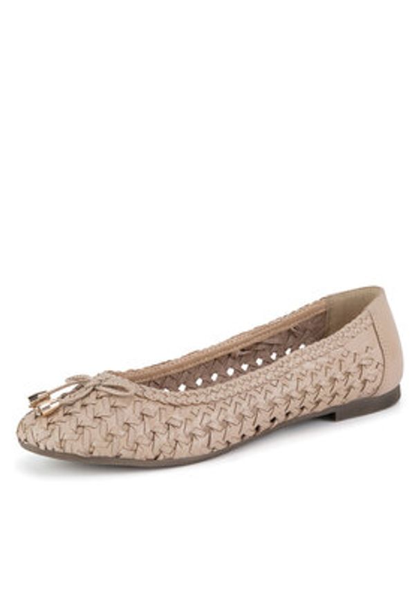 Lasocki Baleriny CEO-WI45-550-01 Beżowy. Kolor: beżowy. Materiał: skóra