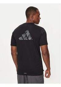 Adidas - adidas T-Shirt Workout Logo IT2124 Czarny Regular Fit. Kolor: czarny. Materiał: syntetyk, bawełna #4