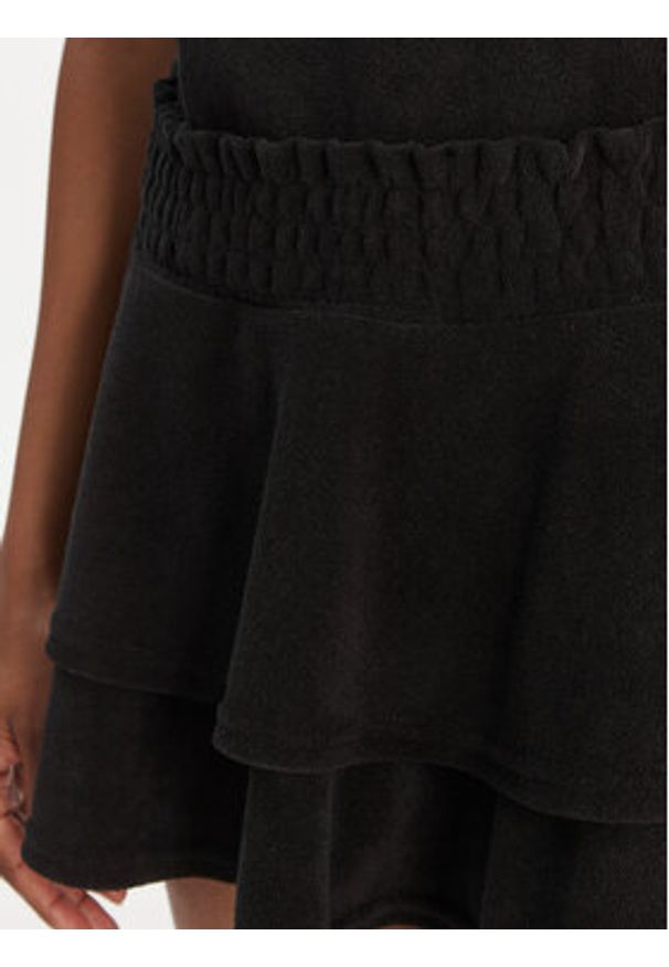 Juicy Couture Spódnica mini Smocked Terry JCGGS126006 Czarny Regular Fit. Kolor: czarny