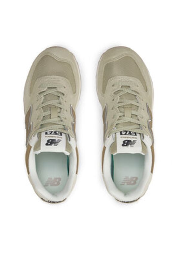 New Balance Sneakersy WL574DP2 Beżowy. Kolor: beżowy. Materiał: zamsz, skóra. Model: New Balance 574