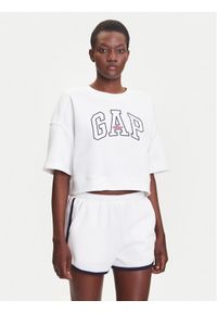 GAP - Gap Bluza 778442-02 Biały Oversize. Kolor: biały. Materiał: bawełna