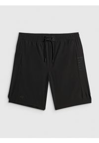 4f - 4F Spodenki plażowe boardshorty męskie - czarne L. Kolor: czarny. Materiał: materiał #1