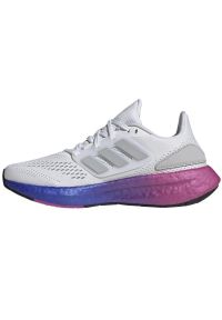 Adidas - Buty do biegania adidas Pure Boost 22 W HQ8576 białe. Kolor: biały. Materiał: materiał, syntetyk, guma. Szerokość cholewki: normalna #3
