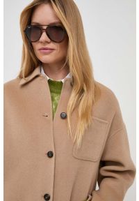 MAX&Co. kurtka koszulowa kolor brązowy przejściowa oversize. Kolor: brązowy #2