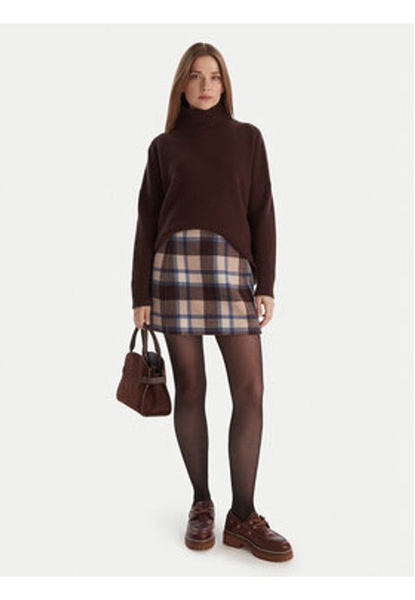 MAX&Co. Spódnica mini Ozone 2526106104200 Kolorowy Regular Fit. Materiał: wełna. Wzór: kolorowy