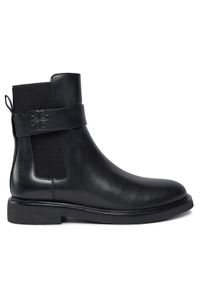 Tory Burch Sztyblety Double T Chelsea Boot 152831 Czarny. Kolor: czarny. Materiał: skóra