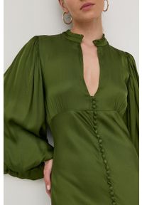Birgitte Herskind sukienka kolor zielony maxi dopasowana. Kolor: zielony. Materiał: tkanina, guma. Typ sukienki: dopasowane. Długość: maxi #3