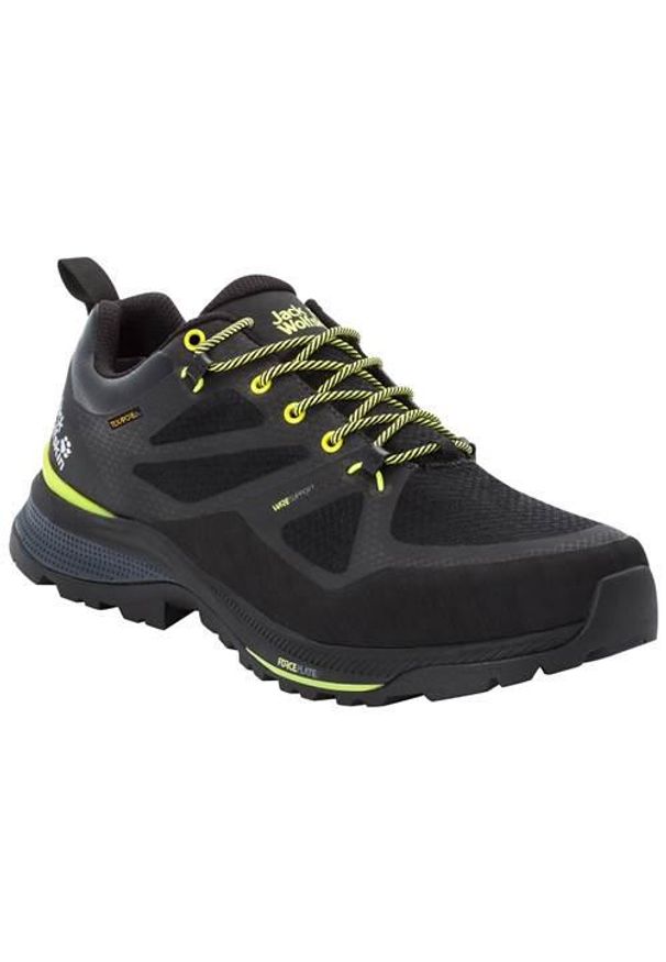 Buty trekkingowe męskie Jack Wolfskin Force Striker Texapore Low. Zapięcie: sznurówki. Kolor: czarny. Materiał: tkanina, guma, materiał, syntetyk. Szerokość cholewki: normalna. Sport: turystyka piesza